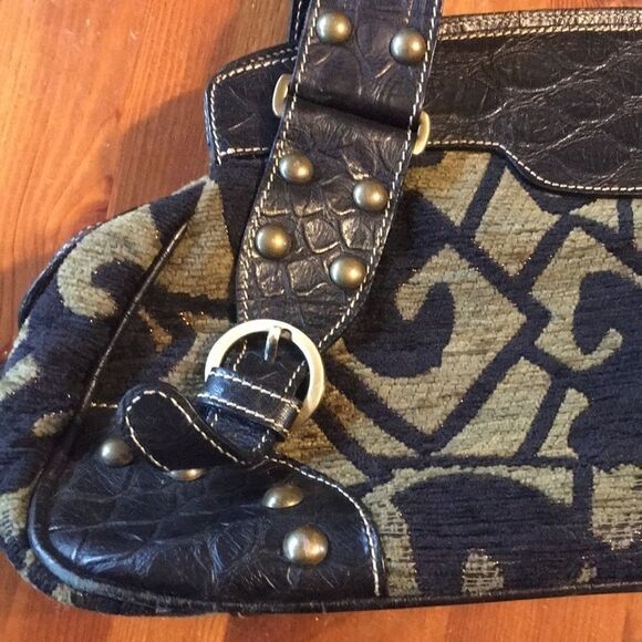 Petusco Handbag with Genuine Leather Trim - Picture 2 of 12